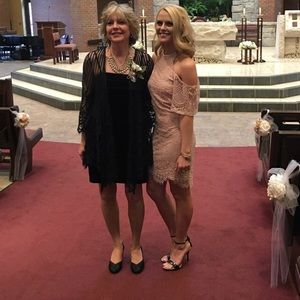 Pale pink body on lace dress wore once